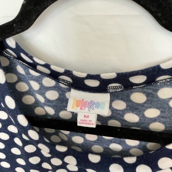 LulaRoe Polka Dot Sleeveless Top - Navy and White​​​​ - Picture 3 of 3